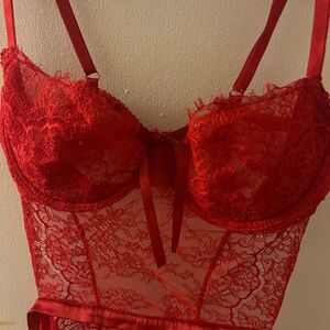Victoria's Secret Red Lace Lingerie